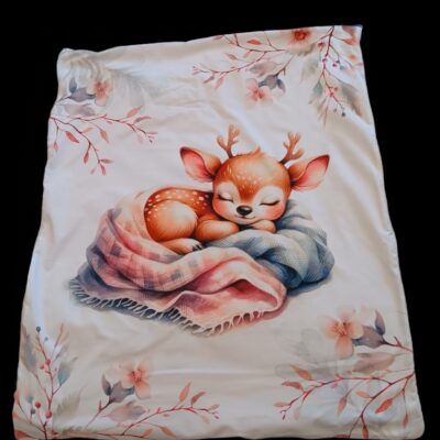 Couverture 100% coton doublée Minky OEKO-TEX