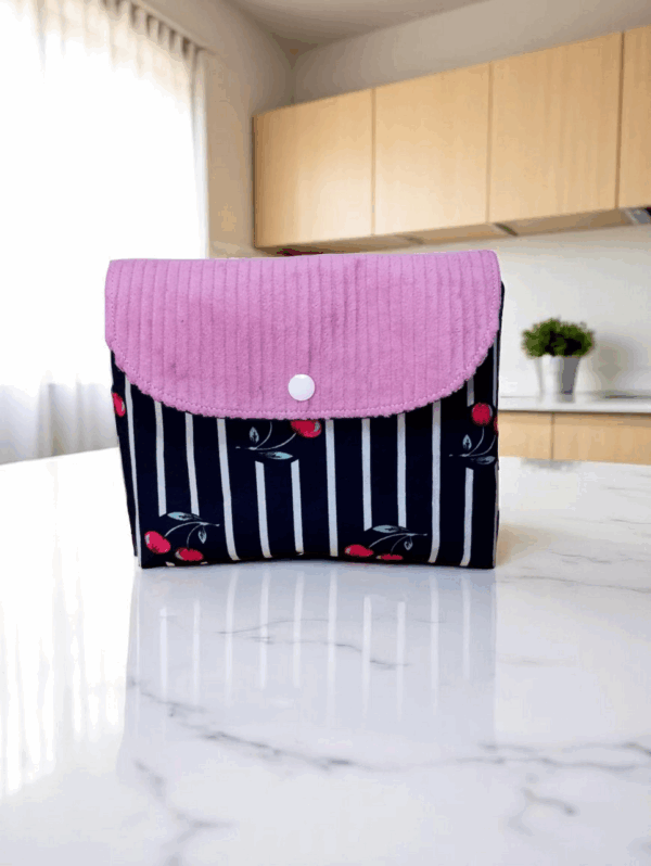 Pochette multifonction bicolore, trousse pour maquillage. Modèles au choix. – Image 6