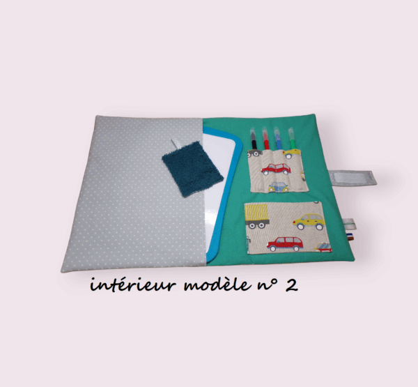 pochette range ardoise et crayons, effaceur offert, modèle garçons – Image 6