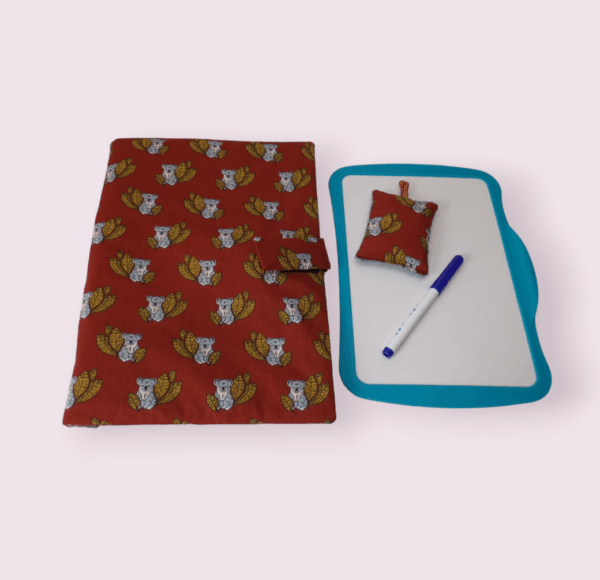 pochette range ardoise et crayons, effaceur offert, modèle animaux au choix – Image 4