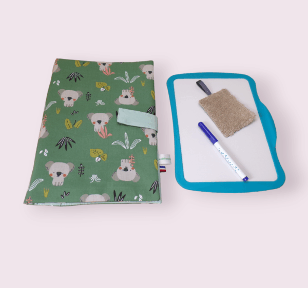 pochette range ardoise et crayons, effaceur offert, modèle animaux au choix – Image 3