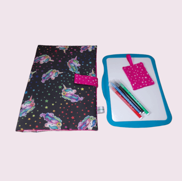 pochette range ardoise et crayons, effaceur offert, modèle filles – Image 5