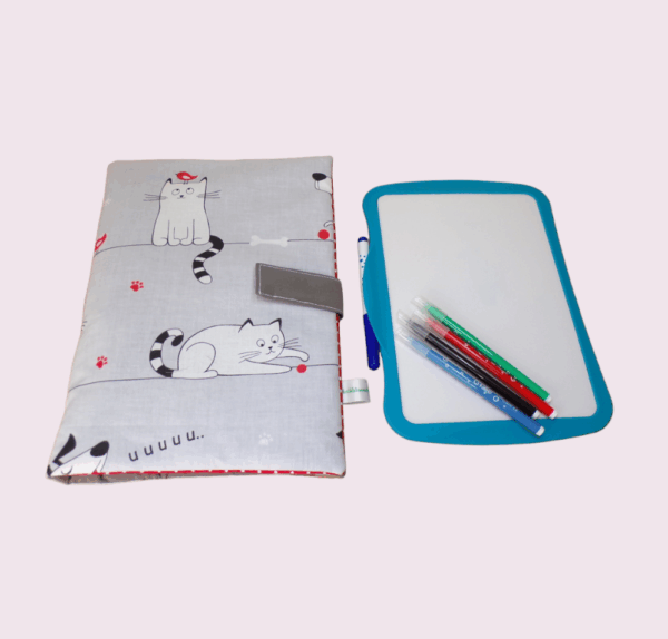 pochette range ardoise et crayons, effaceur offert, modèle animaux au choix – Image 8