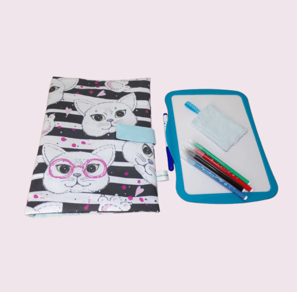 pochette range ardoise et crayons, effaceur offert, modèle animaux au choix – Image 5