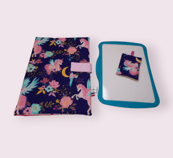 pochette range ardoise et crayons, effaceur offert, modèle filles – Image 2