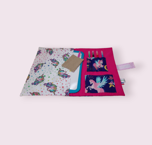 pochette range ardoise et crayons, effaceur offert, modèle filles – Image 6