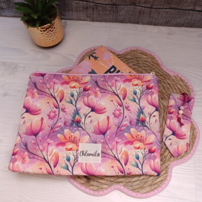 pochette à livre fleurie