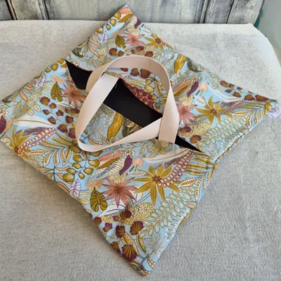 Sac à Tarte – Lilas – Porte plat réversible