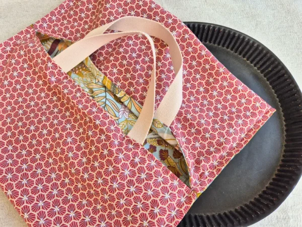 Sac à Tarte – Lilas – Porte plat réversible – Image 4
