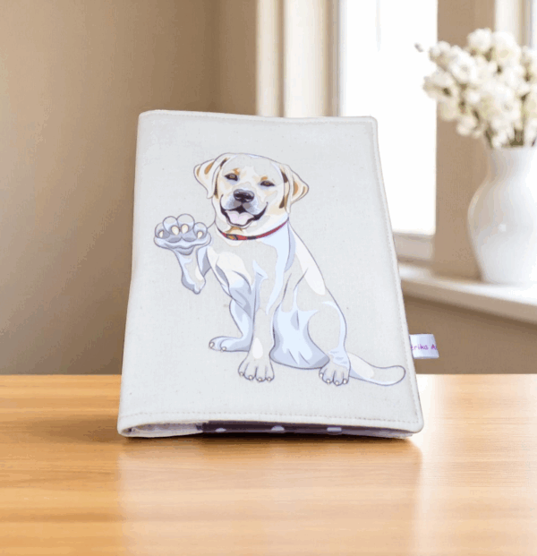Housse protège carnet de santé et vaccination pour chien, ouatinée, modèle au choix