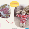 reproduction doudou lapin mariniere rouge