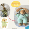 reproduction doudou lapin vert