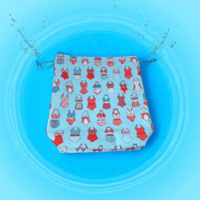 Sac de piscine imperméable en coton doublé PUL imperméable, pochon, sac polyvalent, zéro déchet