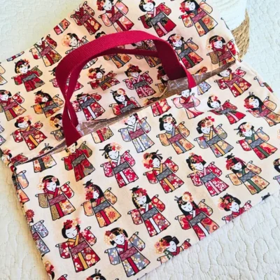 Sac à Tarte – geisha – Porte plat réversible