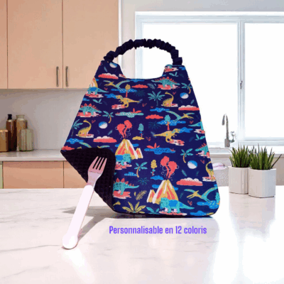 Serviette de cantine élastique, bavoir maternelle, serviette personnalisable, modèle au choix