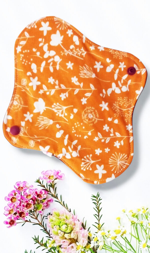 Pack 7 serviettes hygiéniques lavables FLEURS DES CHAMPS (S / Flux normaux) - serviettes menstruelles lavables - serviettes menstruelles lavables - Zéro déchet - shl - serviettes périodiques