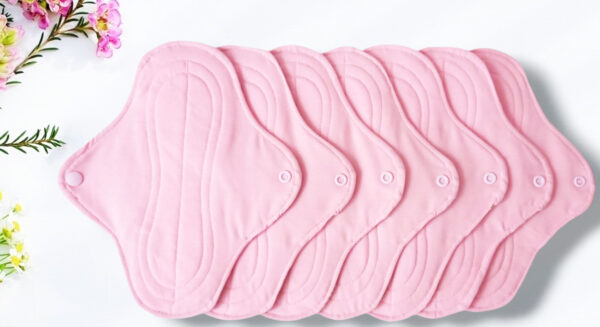 Pack 7 serviettes hygiéniques lavables ROSES (M/ Flux normaux à moyens) - serviettes menstruelles lavables - serviettes menstruelles lavables - Zéro déchet - shl - serviettes périodiques