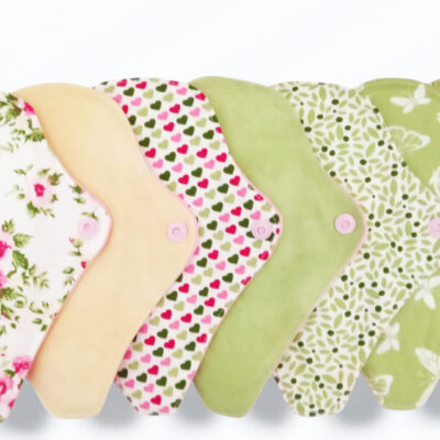 Pack 7 protège-strings lavables ROSES (Mini - 17 cm) - Zéro déchet - protège-tangas - adolescente - fille - femme