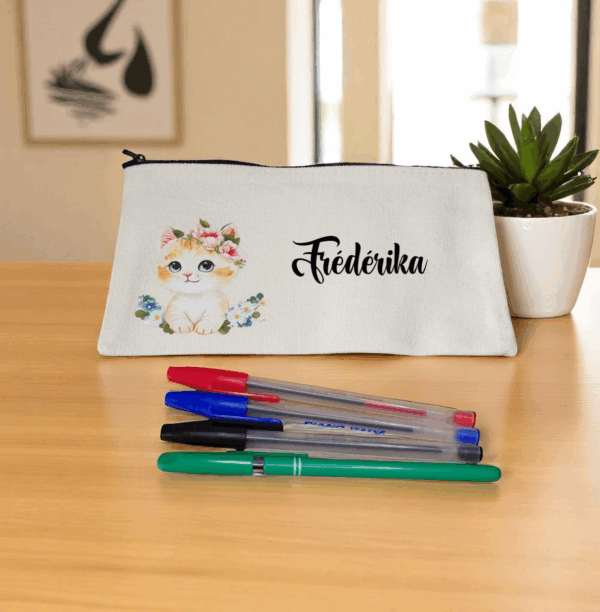 trousse d'école personnalisable en coton, rentrée scolaire, modèles au choix