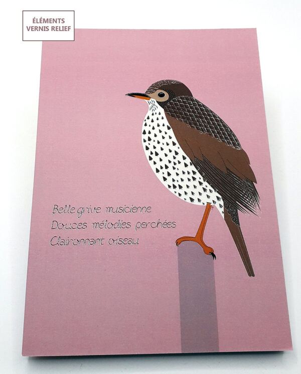 Petite carnet modèle Grive Musicienne – Image 2