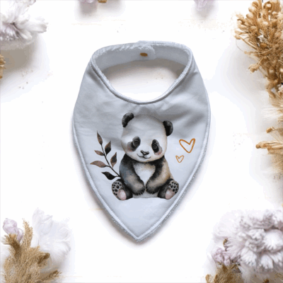 Bavoir bandana panda – 0/9 mois – Coton & bambou Oeko-Tex® (Copie)