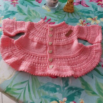 veste pour bébé fille, manche et bas évasé
