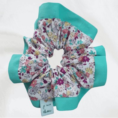 Chouchou adorée floral + vert