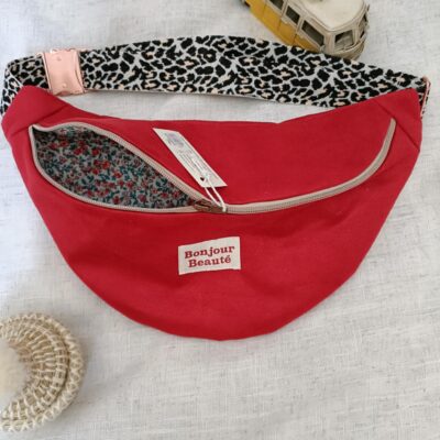 Banane femme daim rouge