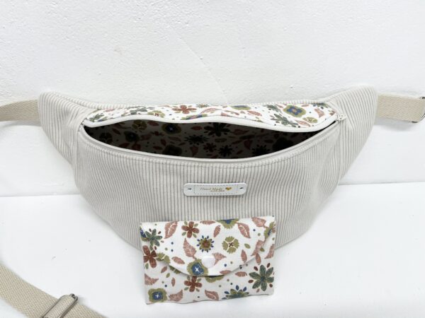 Sac banane velours ecru – Image 3