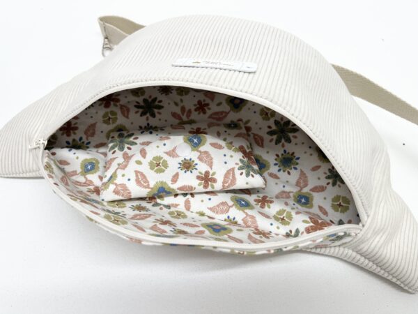 Sac banane velours ecru – Image 2