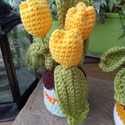 Petit pot de tulipe " jaune"