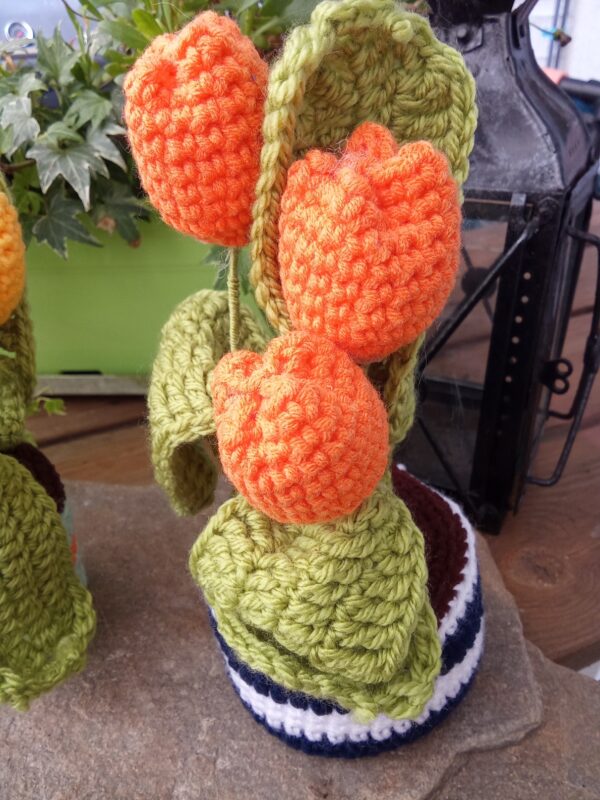 Petit pot de tulipe "orange"