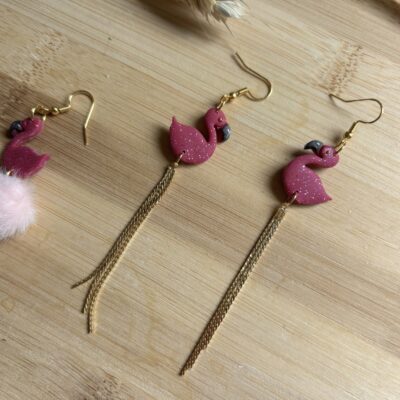 🦩 Boucles Flamant Rose 🦩