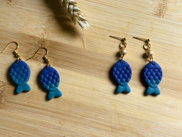 🐟 Boucles d'oreilles poissons dégradées 🐟