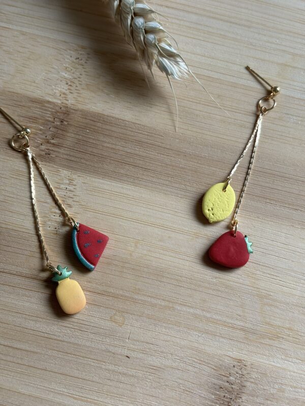 🍋 🍉 Boucles pendantes tutti frutti 🍓🍍 – Image 2