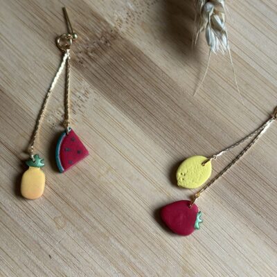 🍋 🍉 Boucles pendantes tutti frutti 🍓🍍