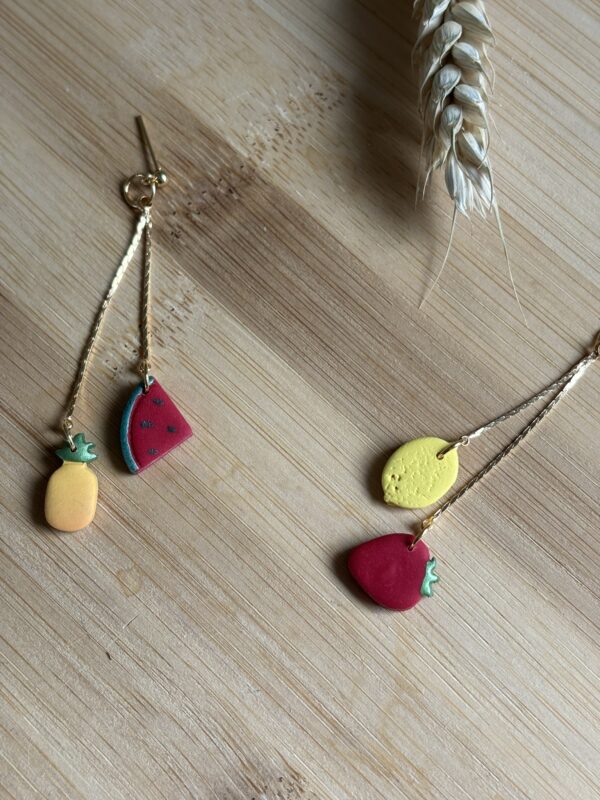🍋 🍉 Boucles pendantes tutti frutti 🍓🍍