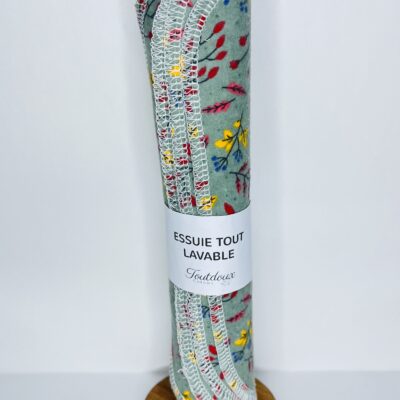 Essuie tout lavable en flanelle