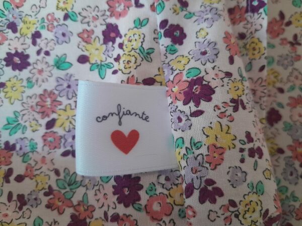 Sac tote bag confiante bi-matière motif floral + jaune – Image 3
