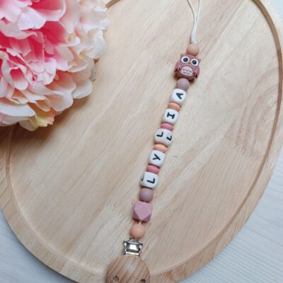 attache tétine hibou