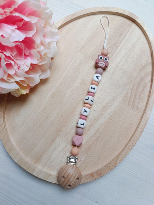 attache tétine hibou