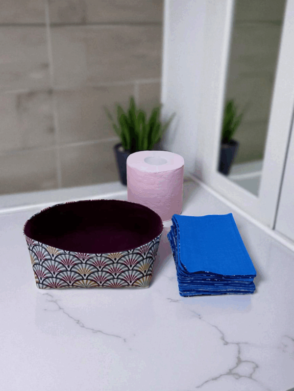corbeille de rangement pour papier toilette lavable, coloris au choix