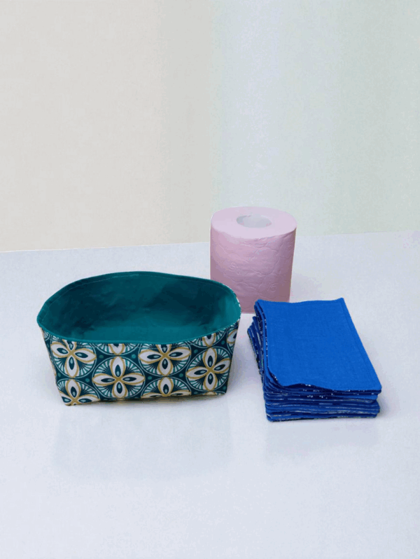 corbeille de rangement pour papier toilette lavable, coloris au choix – Image 3