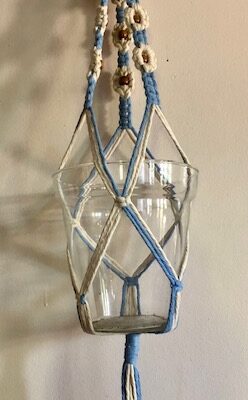 suspension fleur bleue