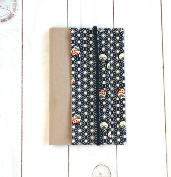 Porte chéquier tissu japonais, protège chéquier talon haut, étui chéquier portefeuille – Image 4