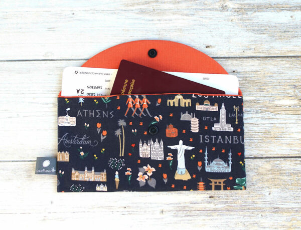 pochette billets avion passeport
