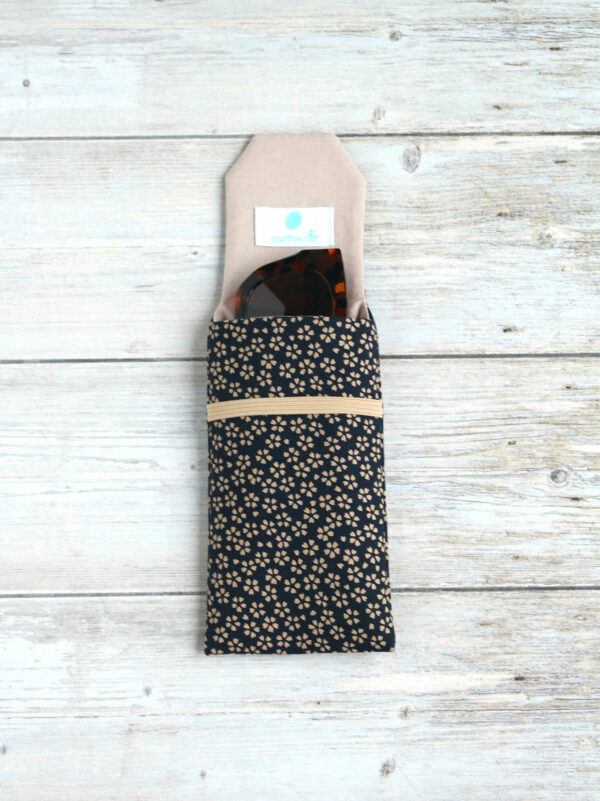 pochette lunettes fermeture elastique