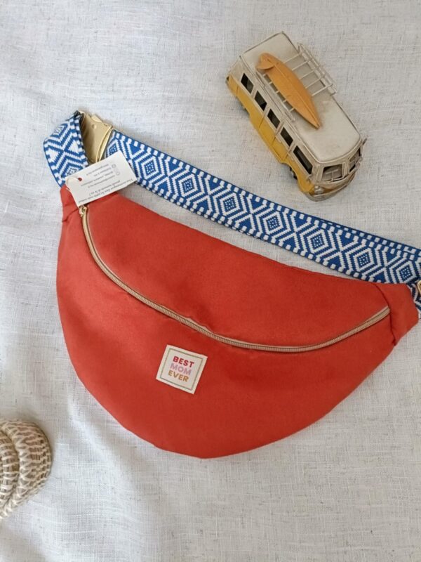 Banane femme daim orange – Image 3