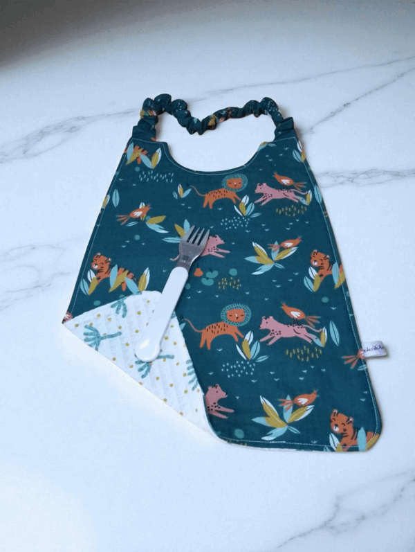 Serviette de cantine élastique, bavoir maternelle, serviette personnalisable, modèle au choix – Image 4