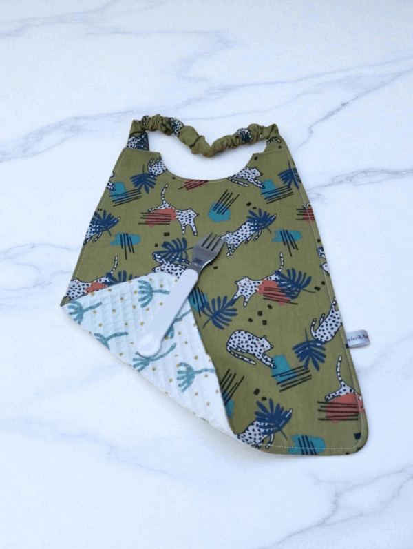 Serviette de cantine élastique, bavoir maternelle, serviette personnalisable, modèle au choix – Image 13